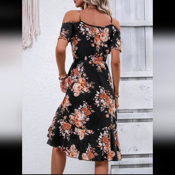 Women's fall floral dress - Picture 4 of 4